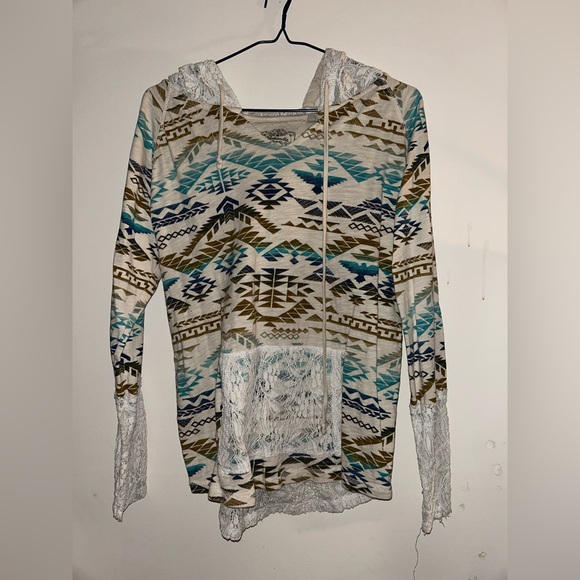 Hooded Lace Sweater - Picture 1 of 3